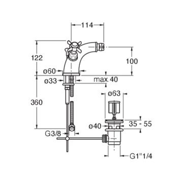 Londra CRILD321 - bidet mixer by CRISTINA Rubinetterie - view 2