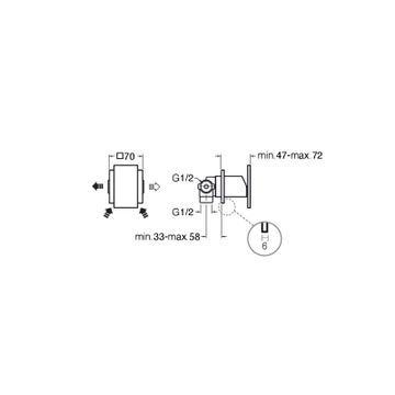 Tabula CRITA638 - external shower mixer by CRISTINA Rubinetterie - view 2