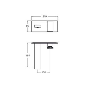 Tabula CRITA956 - external basin trim set by CRISTINA Rubinetterie - view 2