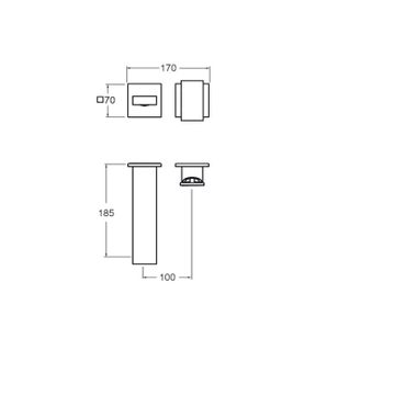 Tabula CRITA957 - external basin trim set by CRISTINA Rubinetterie - view 2