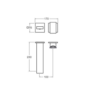 Tabula CRITA959 - external basin trim set by CRISTINA Rubinetterie - view 2