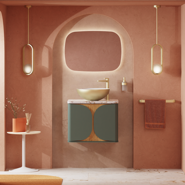 Tambour Wall Hung Furniture Unit with Worktop - 600mm by Crosswater - view 7