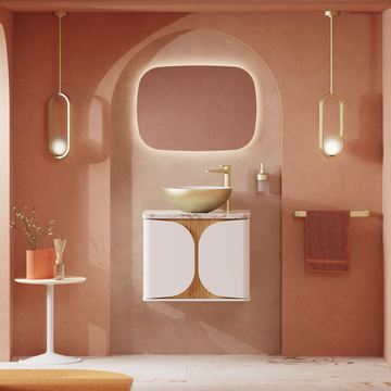 Tambour Wall Hung Furniture Unit with Worktop - 600mm by Crosswater - view 5