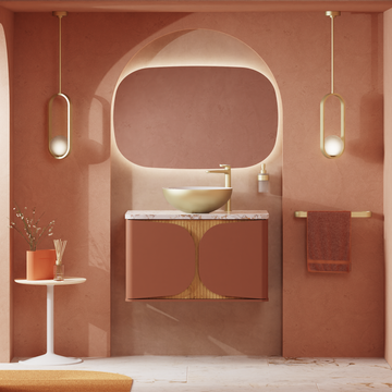 Tambour Wall Hung Furniture Unit with Worktop - 800mm by Crosswater - view 5