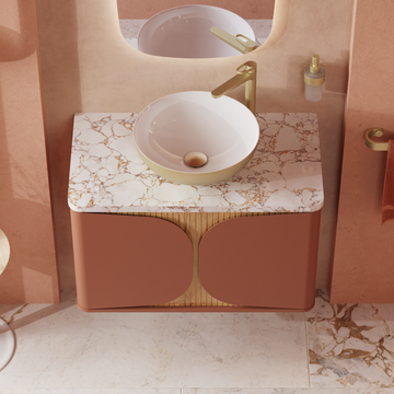 Tambour Wall Hung Furniture Unit with Worktop - 800mm by Crosswater - view 4