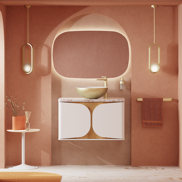 Tambour Wall Hung Furniture Unit with Worktop - 800mm by Crosswater - view 8