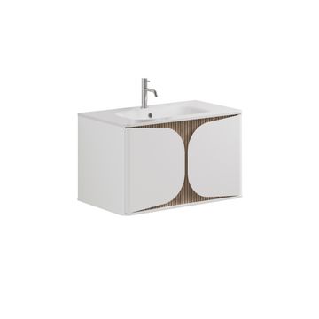 Tambour Wall Hung Furniture Unit with Basin - 800mm by Crosswater - view 3
