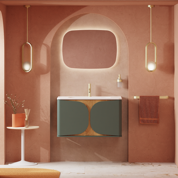 Tambour Wall Hung Furniture Unit with Basin - 800mm by Crosswater - view 6