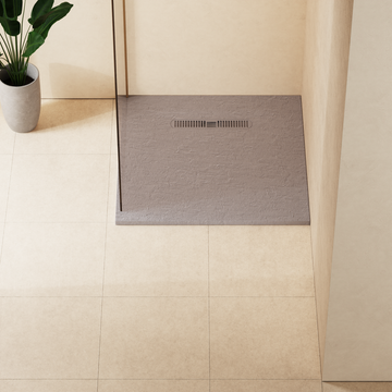 Vito Textured Square Shower Tray by Crosswater - view 6