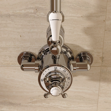 Belgravia Thermo Shower Valve with Fixed Head in Chrome by Crosswater - view 2