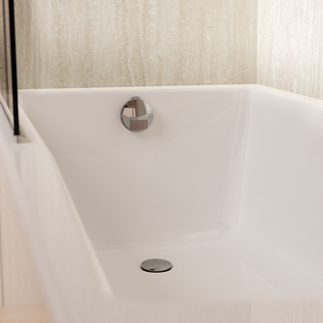 Bath Extended Pop Up Waste with Filler 100cm Chrome by Crosswater - view 2