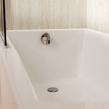 Bath Click Clack Waste with Filler (Slimline) Chrome by Crosswater - view 2