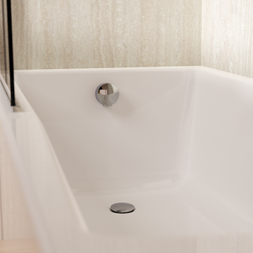 Bath Extended Click Clack Waste with Filler 100cm Chrome by Crosswater - view 2