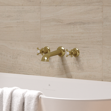 Belgravia Bath 3 Hole Set Wall Mounted by Crosswater - view 5