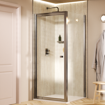 Clear 6 Pivot Shower Door with Side Panel by Crosswater - view 7