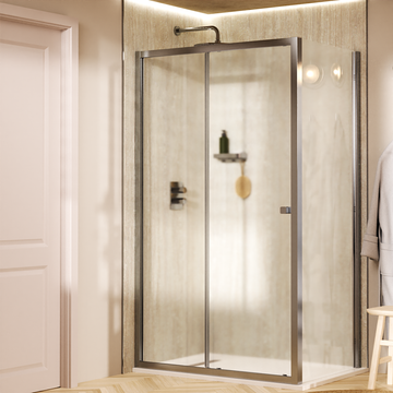 Clear 6 Sliding Shower Door with Side Panel by Crosswater - view 7