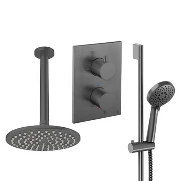 Crossbox Shower Set 4 with Fixed Head & Handset by Crosswater - view 4