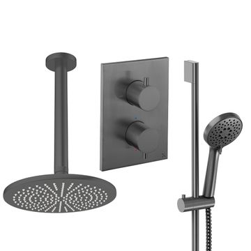 Crossbox Shower Set 4 with Fixed Head & Handset by Crosswater - view 3