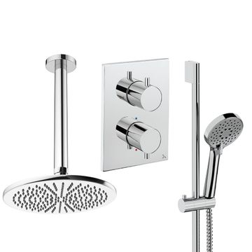 Crossbox Shower Set 4 with Fixed Head & Handset by Crosswater - view 2