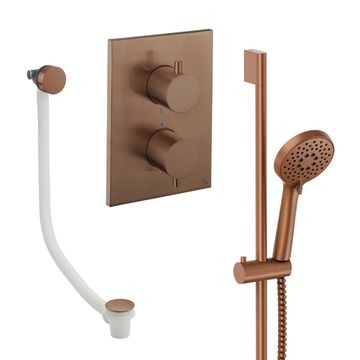 Crossbox Shower Set 6 with Handset & Bath Filler by Crosswater - view 2