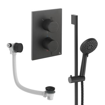 Crossbox Shower Set 6 with Handset & Bath Filler by Crosswater - view 5