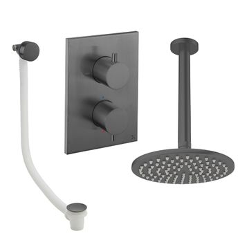 Crossbox Shower Set 7 with Fixed Head & Bath Filler by Crosswater - view 4