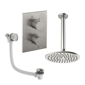 Crossbox Shower Set 7 with Fixed Head & Bath Filler by Crosswater - view 8