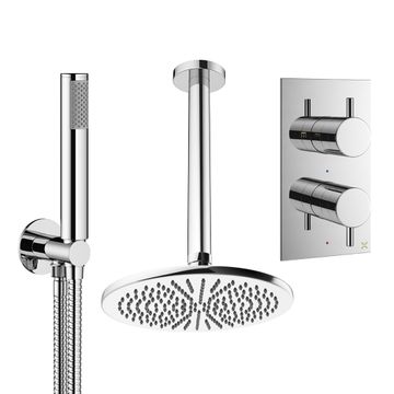 Design Shower Set 3 with Fixed Head & Handset by Crosswater - view 2