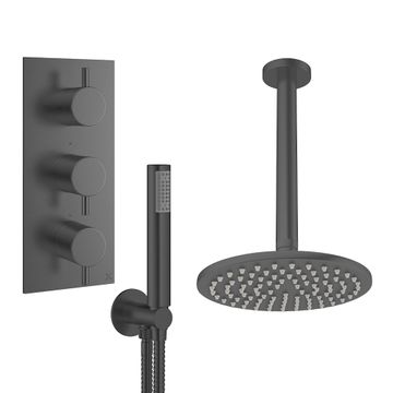 Design Shower Set 7 with Fixed Head & Handset by Crosswater - view 4