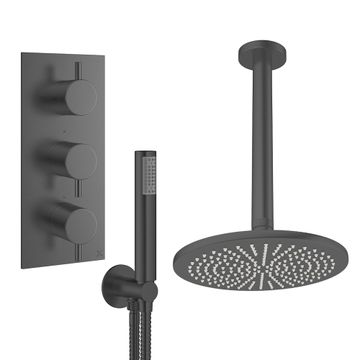 Design Shower Set 7 with Fixed Head & Handset by Crosswater - view 3