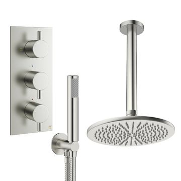 Design Shower Set 7 with Fixed Head & Handset by Crosswater - view 7