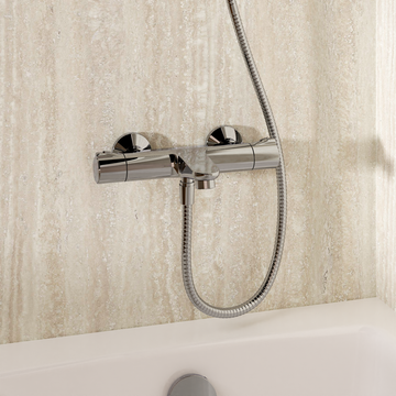 Exposed Touch Thermostatic Bath Shower Mixer Chrome by Crosswater - view 2