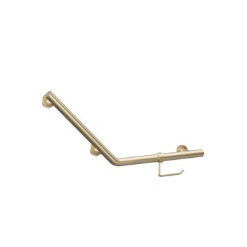 Angled Grab Bar with Toilet Roll Holder by Crosswater - view 5
