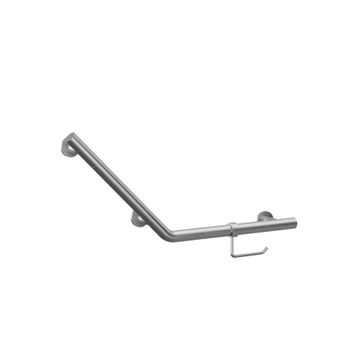 Angled Grab Bar with Toilet Roll Holder by Crosswater - view 2
