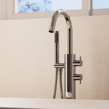 Kai Lever Thermo Bath Shower Mixer & Kit Chrome by Crosswater - view 2