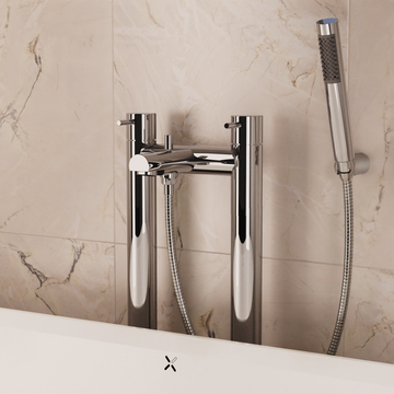Kai Lever Bath Shower Mixer with Kit & Legs by Crosswater - view 4