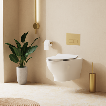 Kai Wall Hung Toilet with Soft Close Seat by Crosswater - view 2