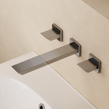 Limit 3 Hole Wall Basin Tap by Crosswater - view 4