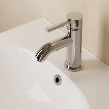 Fusion Basin Monobloc with Click Clack Waste Chrome by Crosswater - view 2