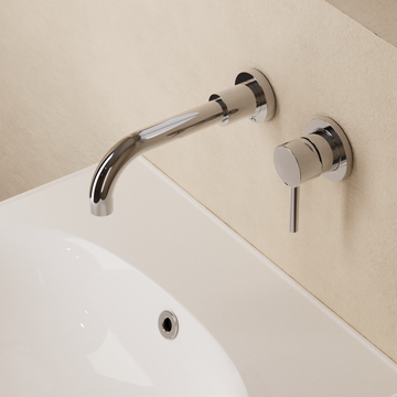 Fusion Basin 2 Hole Set Wall Mounted Chrome by Crosswater - view 2