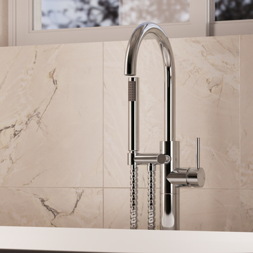Fusion Bath Shower Mixer with Kit Chrome by Crosswater - view 2