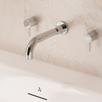 Fusion Bath Filler Wall Mounted Chrome by Crosswater - view 2