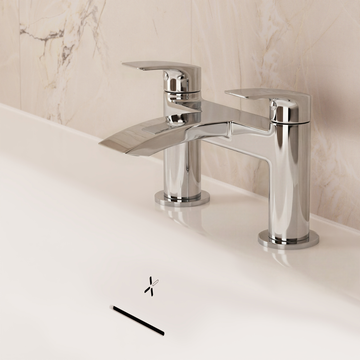 Flow Bath Filler Dual Lever Chrome by Crosswater - view 2
