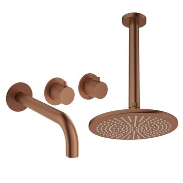 Module Shower Set 3 with Fixed Head & Bath Spout by Crosswater - view 9