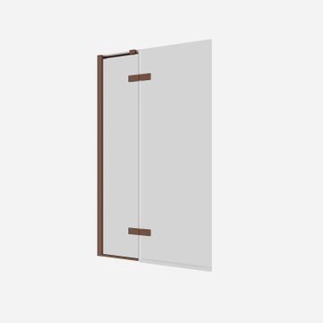 Optix 10 90° Hinged Bath Screen with Inline by Crosswater - view 5