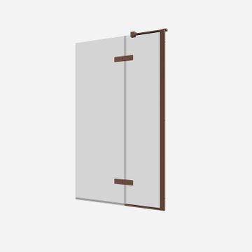 Optix 10 180° Hinged Bath Screen with Inline by Crosswater - view 9