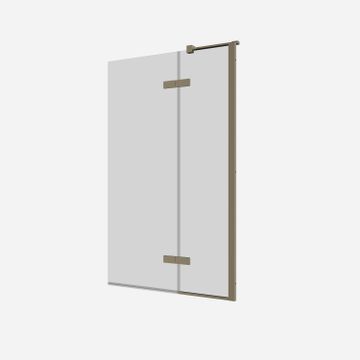 Optix 10 180° Hinged Bath Screen with Inline by Crosswater - view 5