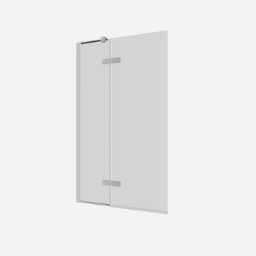 Optix 10 180° Hinged Bath Screen with Inline by Crosswater - view 2