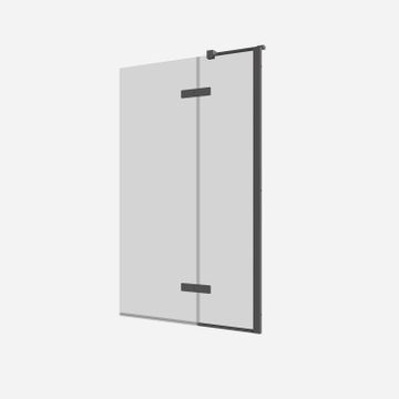 Optix 10 180° Hinged Bath Screen with Inline by Crosswater - view 7