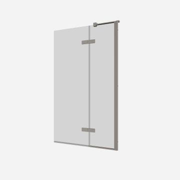 Optix 10 180° Hinged Bath Screen with Inline by Crosswater - view 3